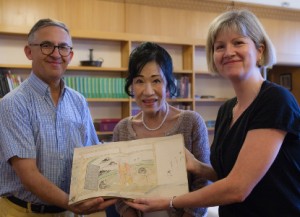 _MG_1010_scaled Professor Peter Kornicki, Honorary Keeper of Japanese Books, Professor Mikiko Ishii and University Librarian Anne Jarvis