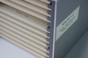 Detail of mounts in plastazote grooves