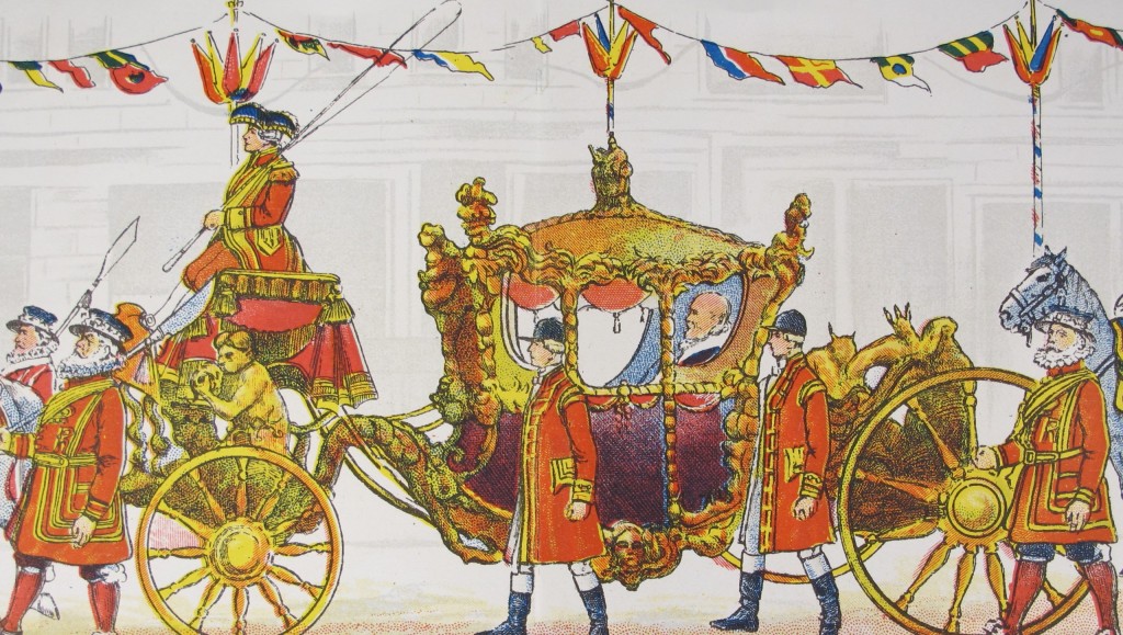The Lord Mayor's coach, from "March's panorama of the Lord Mayor's Show" of c. 1915 - shelfmark 1915.9.178(16)