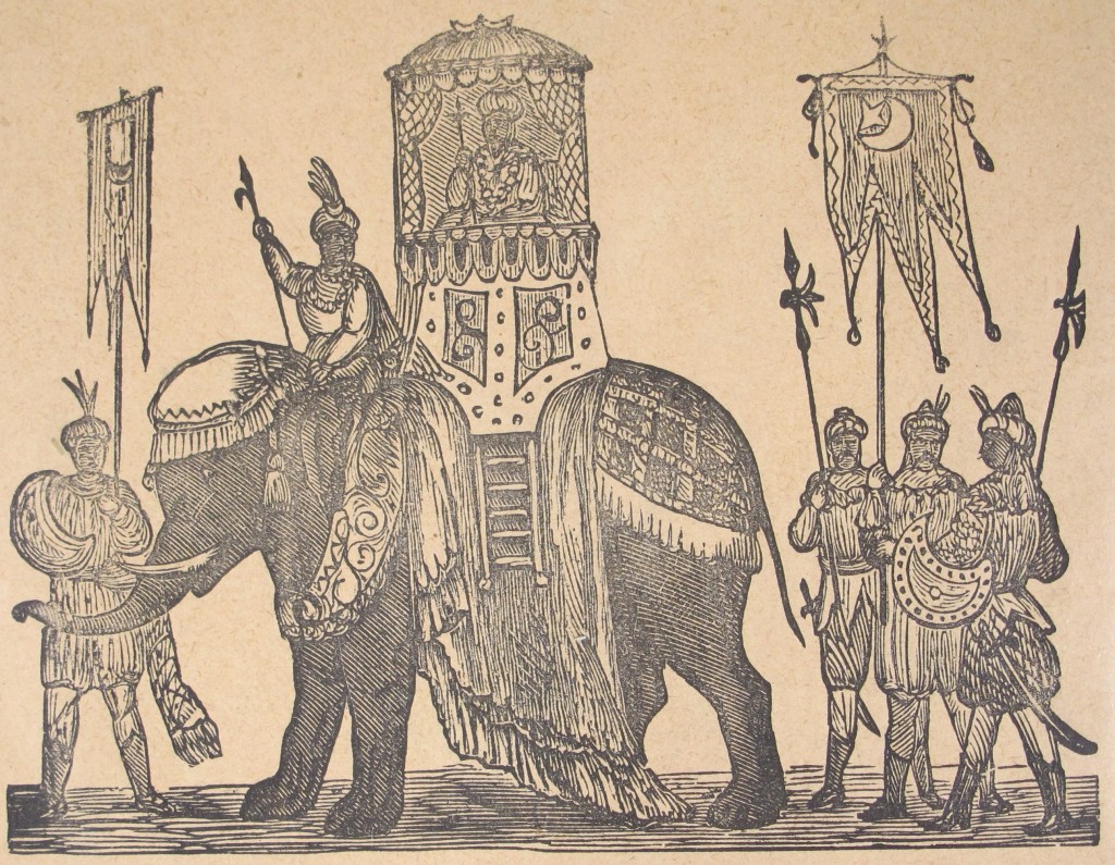 An elephant from the "Panorama of the Lord Mayor's Show" (c. 1890) at the shelfmark 1915.9.178(12)