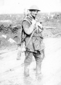 Y3062S_30 [A Canadian soldier comes out of the trenches], 1914-18
