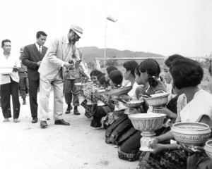 Collecting gifts, Laos, 1969, RCMS 389_5_2