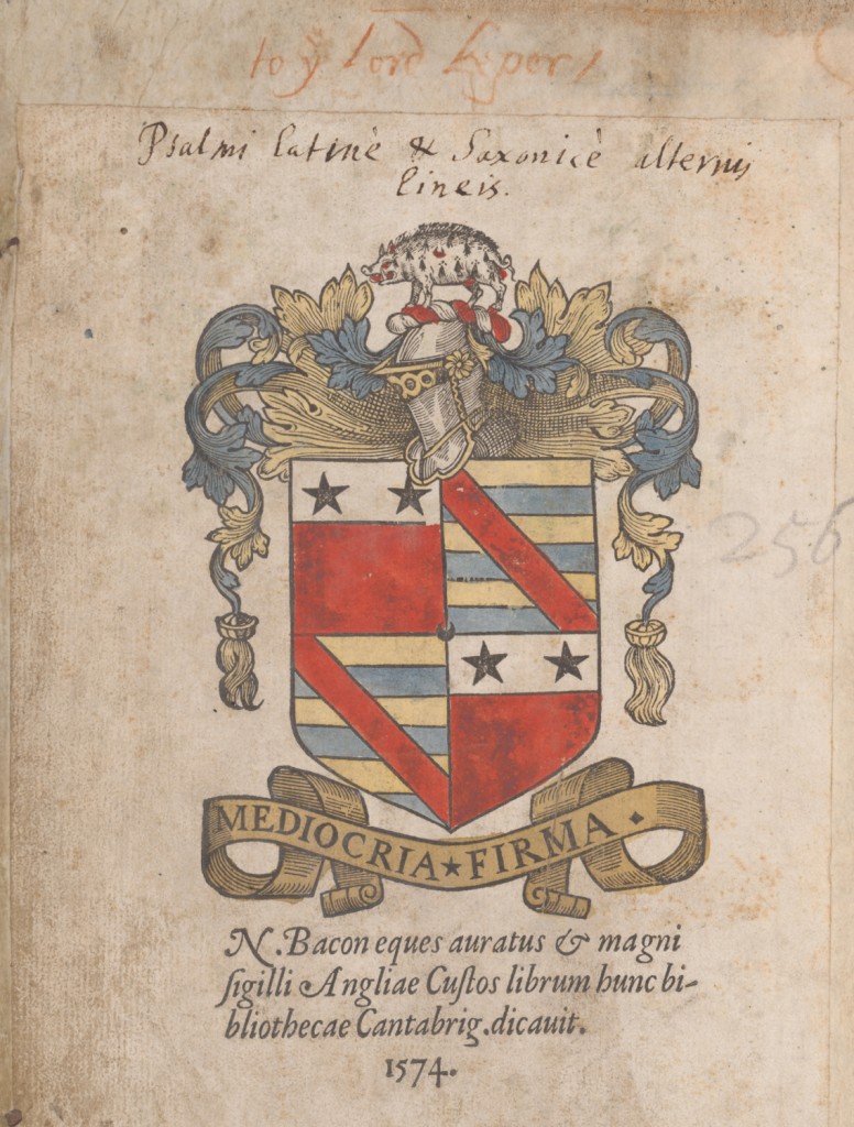 MS Ff.1.23, front pastedown, detail