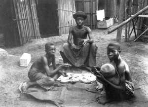 Gold-weighers, Ivory Coast, 1892, Monnier