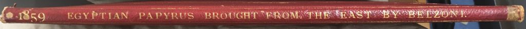 Spine lettering