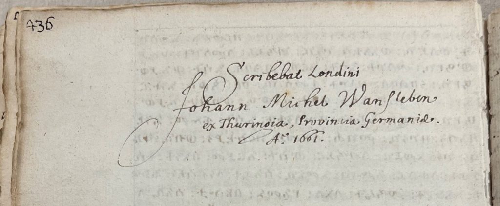 Wansleben's signature